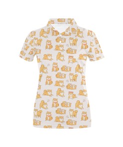 Shiba Inu Print Design Women's Polo Shirt 3D Polo Shirt A3