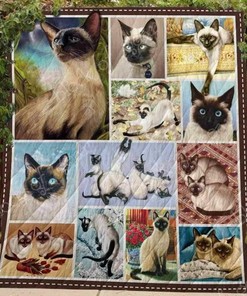 Siamese Cat Blanket Quilt Bedding Set - Personalized Bedroom Decor for Home Decoration and Gifts for Family