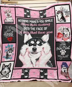 Siberian Husky Dog Customized Quilt Bedding Set for Home Decoration, Great for Family Gifts