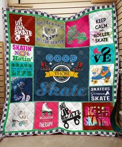 Skate Blanket Quilt Bedding Set - Great Gifts for Family and Bedroom Decor