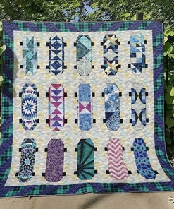 Skateboard Quilt Blanket Bedding Set Personalized for Home Decoration, Great for Family Gifts
