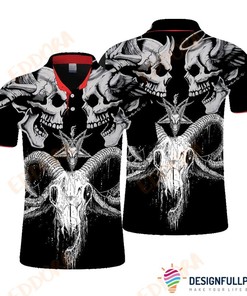 Skull Gift Satanic Skull Polo Shirt Nhd