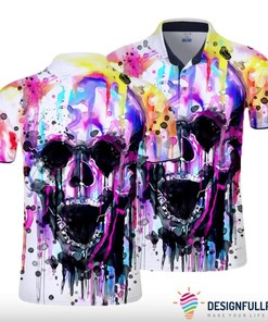 Skull Gift The Color Melted Skull Polo Shirt Nhd