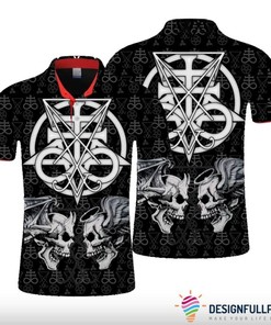 Skull Gift The Evil And Angel Skull Polo Shirt Nhd