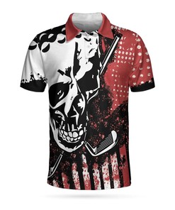 Skull Golf Polo 3D All Over Printed Unisex Shirts
