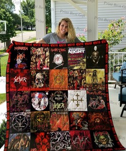 Slayer Albums Cover Poster Quilt Blanket Bedding Set for Fans and Family Decoration