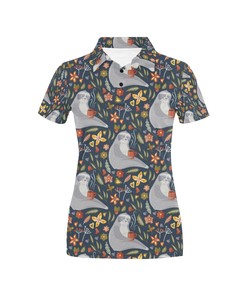 Sloth Print Design Women's Polo Shirt 3D Polo Shirt A10