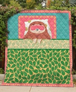 Sloth Quilt Bedding Set Bedroom Decor Gifts for Family