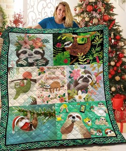 Sloth You Are Awesome Quilt Bedding Set Blanket
