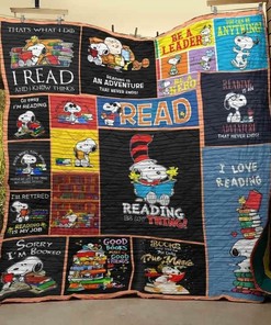 Snoopy And Books Best Memes Personalized Quilt Bedding Set, Suitable for Home Decoration and Family Gifts