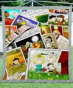 Snoopy Book Blanket Quilt Bedding Set - Personalized Bedroom Decor for Home Decoration and Gifts for Family
