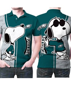 Snoopy Kiss Philadelphia Eagles Logo 3D Printed Gift For Philadelphia Eagles Fan Polo Shirt