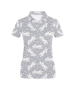 Snowman Print Design Women's Polo Shirt 3D Polo Shirt A7