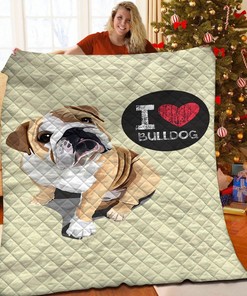 Soft and Comfortable Bulldog Quilt Bedding Set for a Restful Sleep and Sweet Dreams