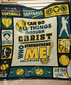 Softball Quilt Bed Set Blanket for Home Decor and Picnics - Great Bedroom Decoration and Family Gift