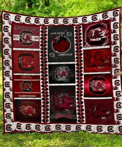 South Carolina Gamecocks Quilt Bed Set Blanket - Ideal for Home Decoration and Family Gifts