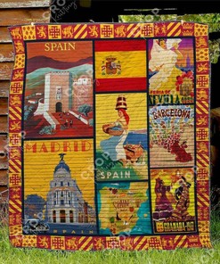 Spanish Style Quilt Bedding Set Blanket - Great for Bedroom Decor and Family Gifts