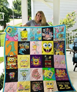 Spongebob Squarepants Show Quilt Bedding Set Blanket Best Gifts For Fans, Birthday,