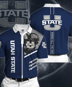 Sports American Football Ncaaf Utah State Aggies Polo Shirt
