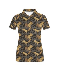 Squirrel Print Design Women's Polo Shirt 3D Polo Shirt A1