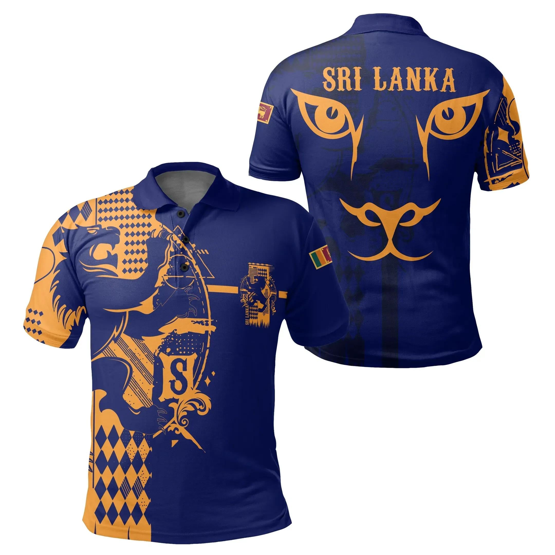 Sri Lanka King Of Lion Polo Shirt Blue -