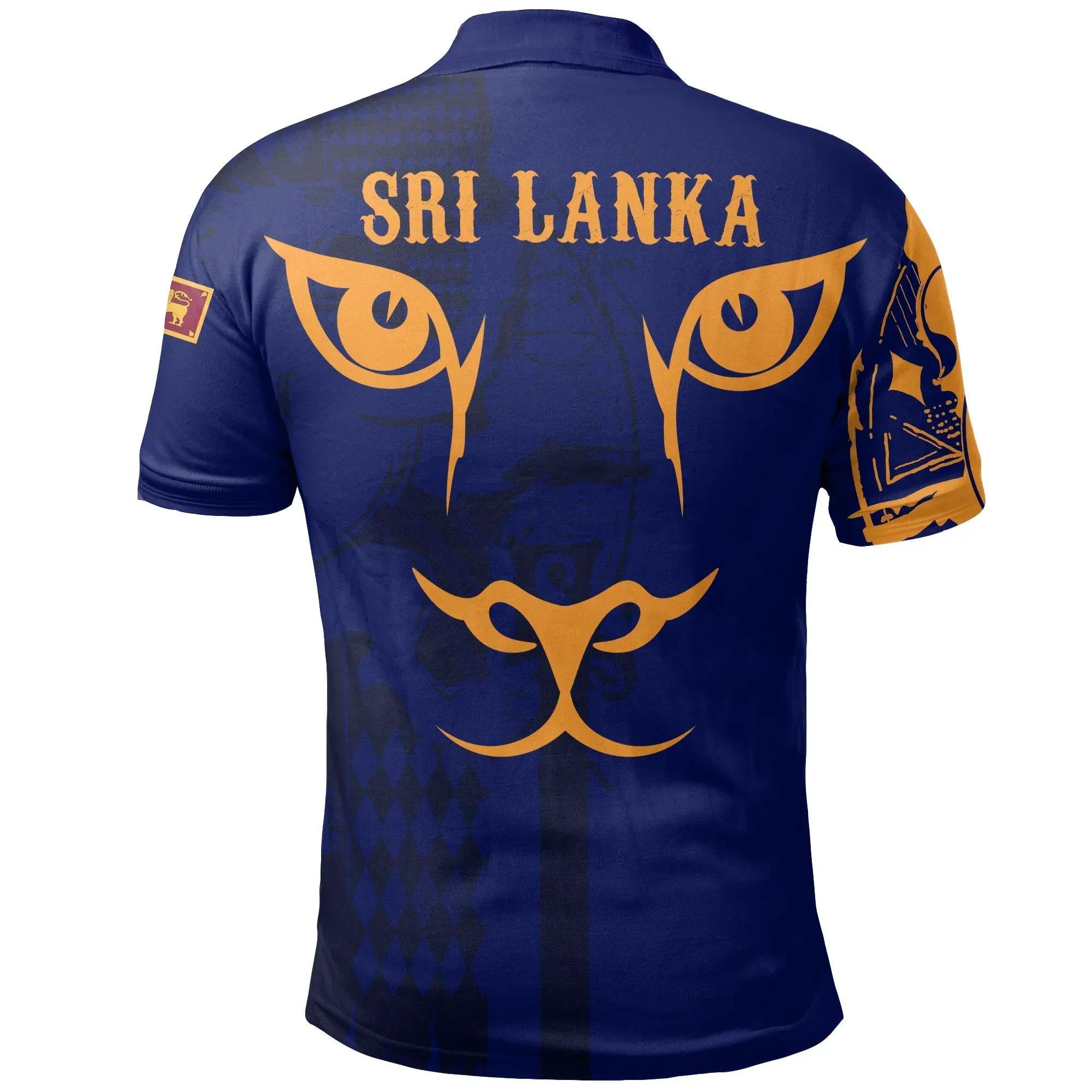 Sri Lanka King Of Lion Polo Shirt Blue - - Image 2