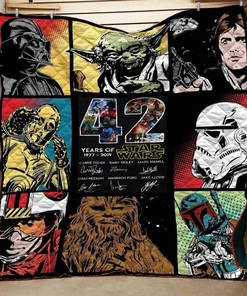 Star Wars 40th Anniversary Personalized Quilt Bed Set Blanket- Gifts for Fans and Family