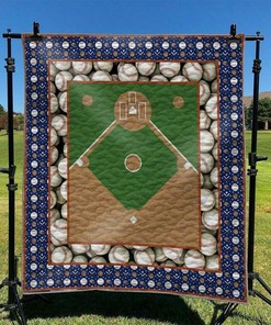 Stay Warm and Comfy with Personalized Baseball Quilt Bedding Set, Gifts for Family
