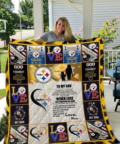Steelers Quilt Bedding Set Blanket - Personalized for Your Son, Gifts for Family