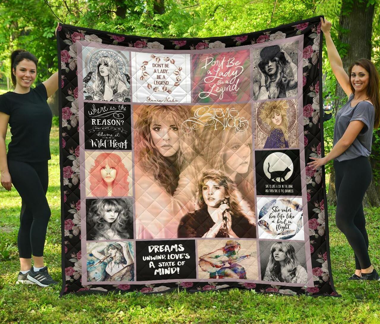 Stevie Nick Music Fan Personalized Quilt Bedding Set Blanket- Gifts for Fans and Family