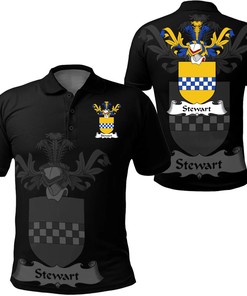 Stewart Family Crest Polo Shirt - Golf Shirt
