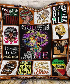 Strong Black Woman Blanket Quilt Bedding Set Personalized for Home Decoration and Gifts