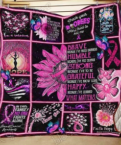 Strong Brave Humble And Victorious Pink Warrior Quilt Bedding Set Blanket