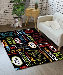 Stylish 3D Green Gamepad Rug for Indoor Outdoor Gaming Room Decor