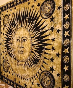 Sun And Moon Quilt Bedding Set - Ideal for Astrology Enthusiasts and Family Gifts
