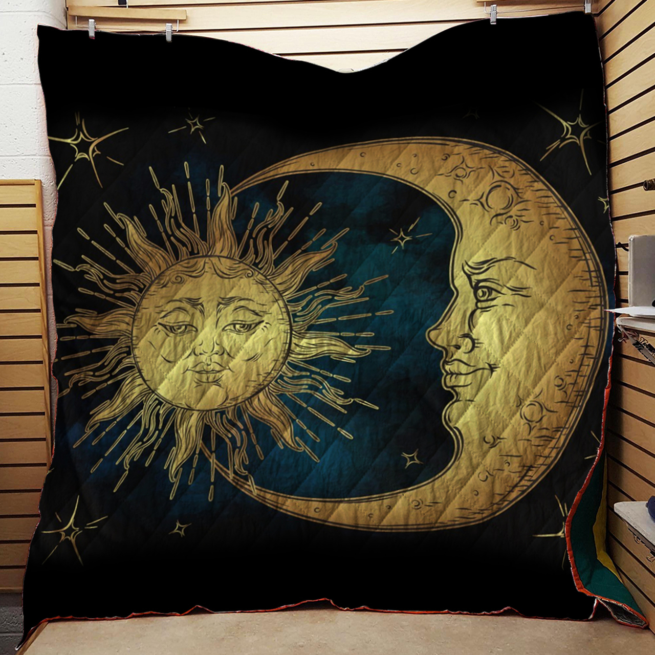 Sun Moon & Star Personalized Quilt Bedding Set for Home Decoration