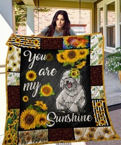 Sunflower Bichon Frise You Are My Sunshine Quilt Bedding Set Blanket Gifts For Sunflower Lover