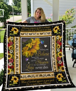 Sunflower When You Believe Beyond What Your Eyes Can See Quilt Bedding Set