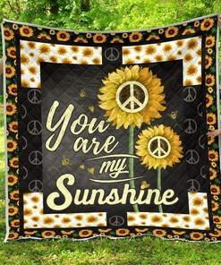 Sunflower You Are My Sunshine Gift Idea Quilt Bedding Set Bedroom Decor, Gifts for Family