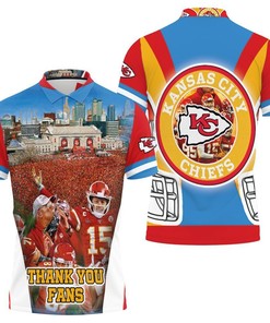 Super Bowl 2021 Kansas City Chiefs Afc West Division Thank You Fans 3D Polo Shirt