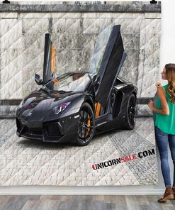 Super Car Lamborghini Aventador N 3D Customized Personalized Quilt Bedding Set Blanket