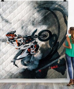 Super Motor Ktm 690 Sm Supermoto 3D Customized Personalized Quilt Bedding Set Blanket