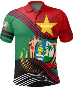 Suriname Polo Shirt Fall In The Wave K7