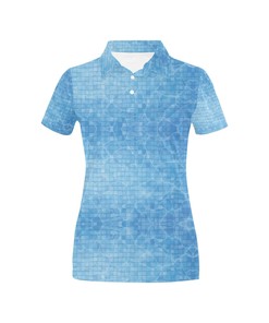 Swimming Pool Print Design Women's Polo Shirt