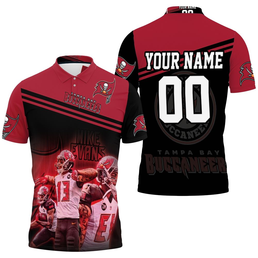 Tampa Bay Buccaneers 13 Mike Evans Personalized Polo Shirt