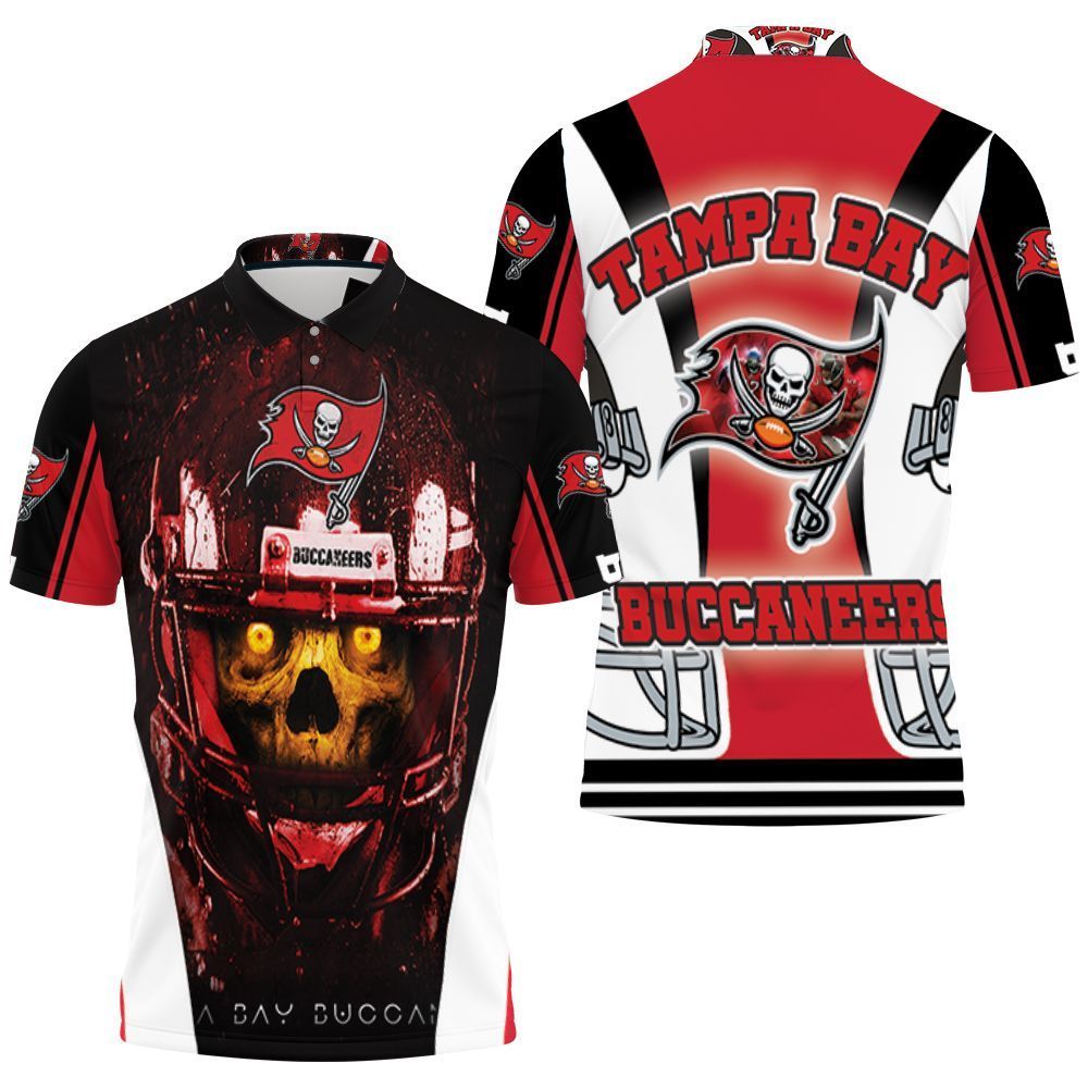 Tampa Bay Buccaneers 2021 Nfl Champions Skull 3D Polo Shirt
