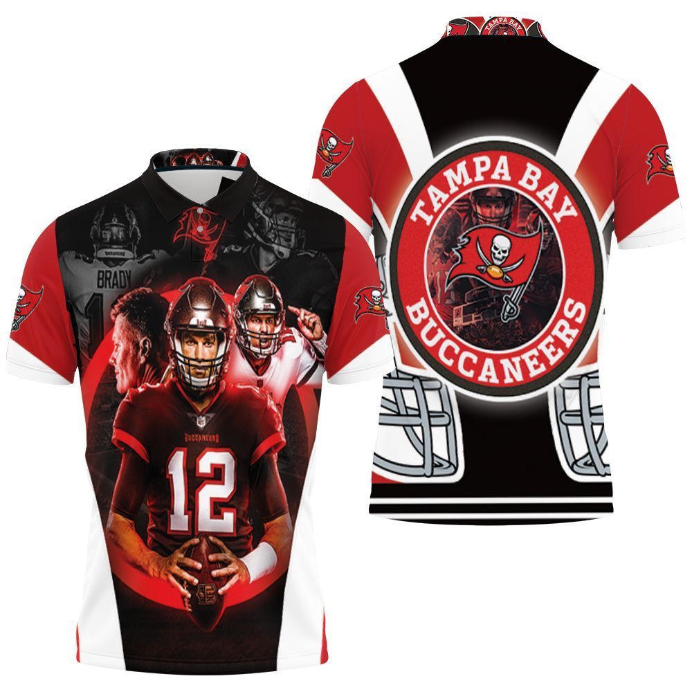 Tampa Bay Buccaneers 2021 Nfl Champions Tom Brady Art 3D Polo Shirt