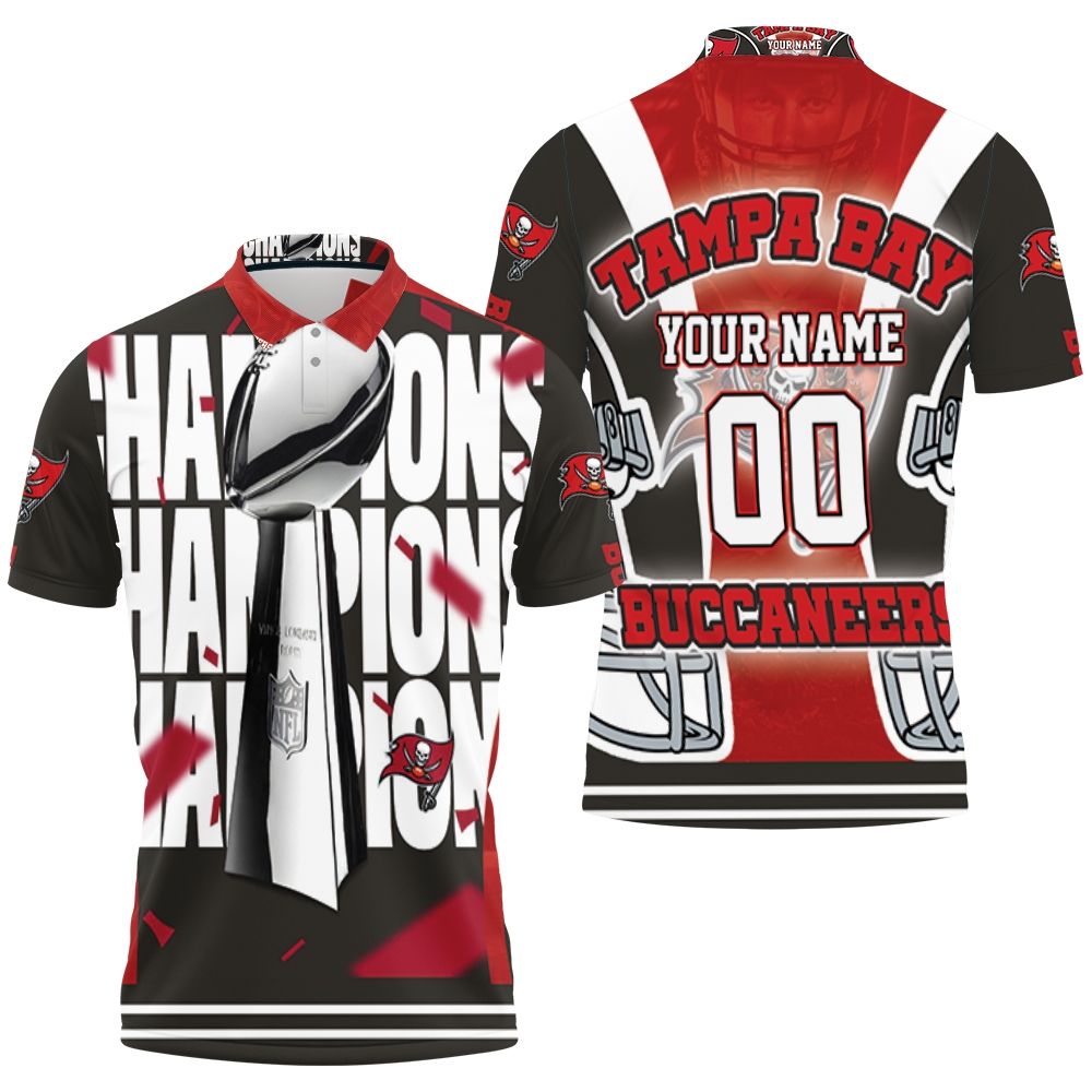 Tampa Bay Buccaneers 2021 Super Bowl Champions 1 Personalized Polo Shirt