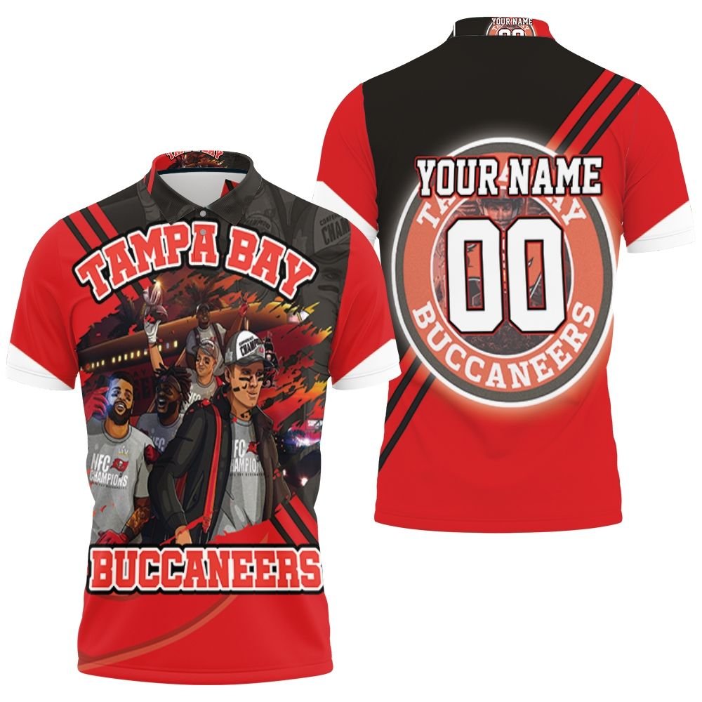 Tampa Bay Buccaneers 2021 Super Bowl Champions Art Personalized Polo shirt