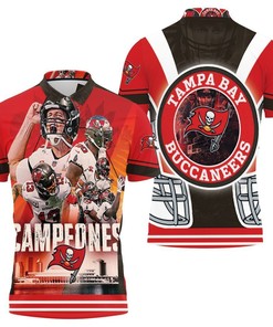 Tampa Bay Buccaneers 2021 Super Bowl Champions Campeones 3D Polo Shirt